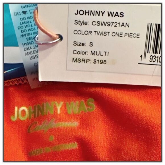 NWT Johnny Was Color Twist One Piece Swimsuit - Picture 6 of 16